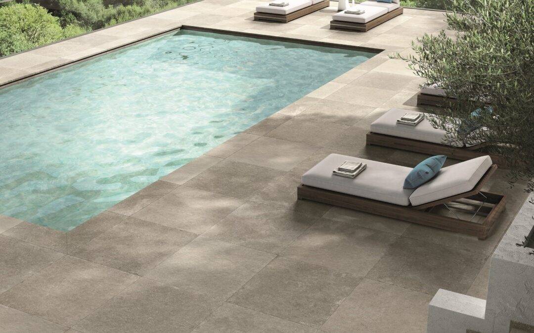 DALLES EXTERIEURES POUR PISCINE EFFET BETON
