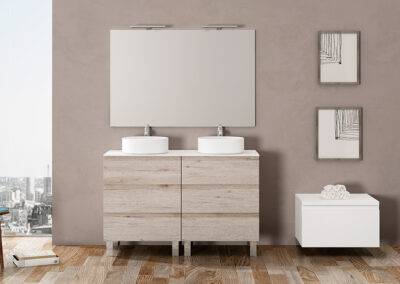 meuble salle de bain bois
