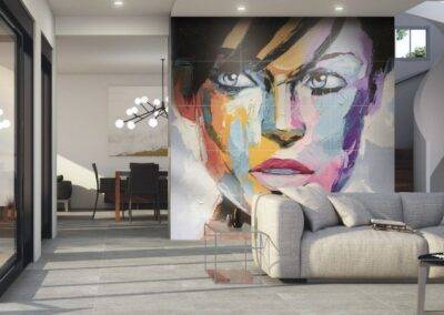 carrelage façon toile de peintre géante dreamwalls