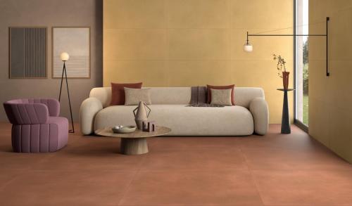 EKER Resine Terrea Carrelage UNI COLORÉ Ocre 